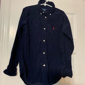 Ralph Lauren navy blue polo button down.